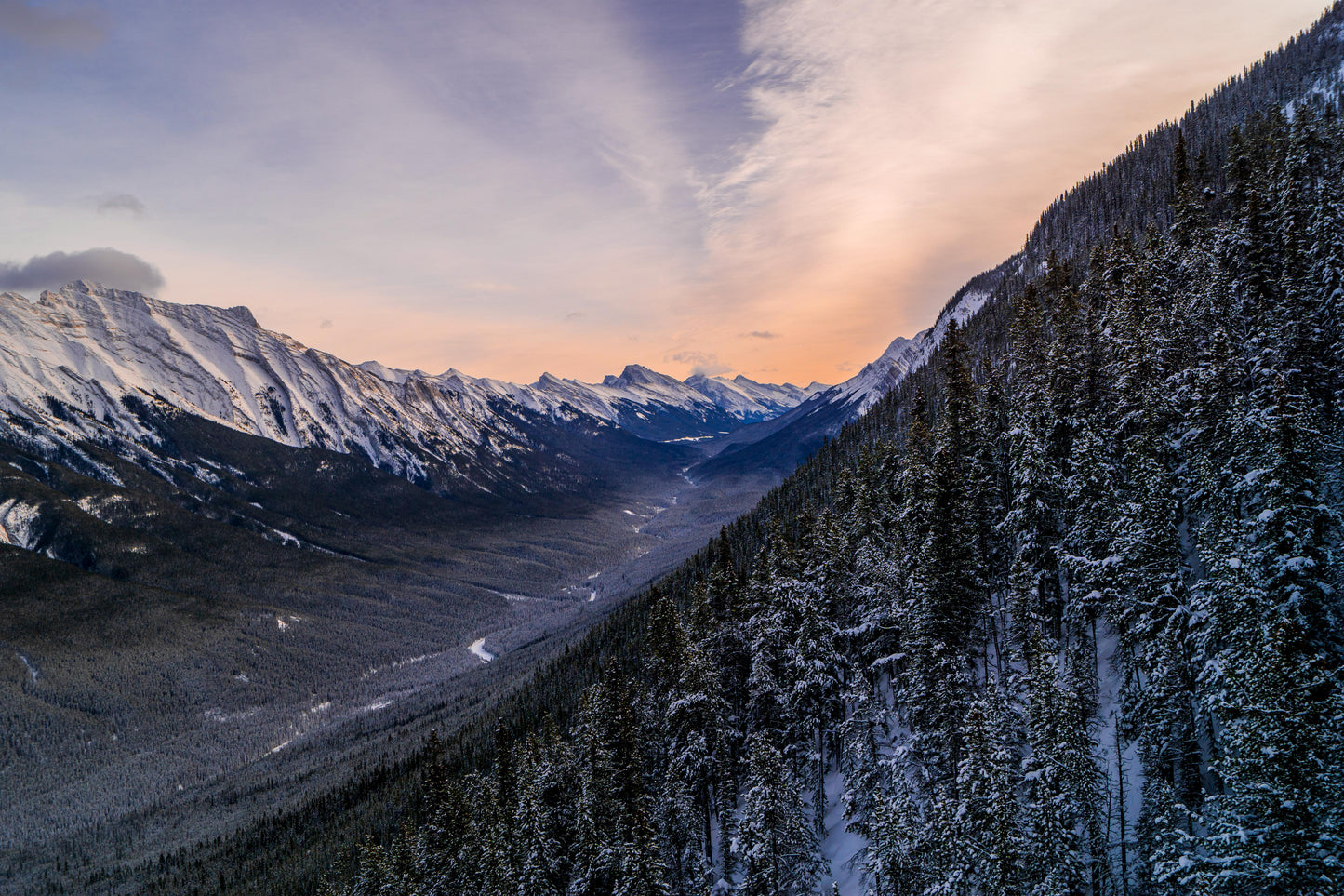 Snowy Mountain Sunrise